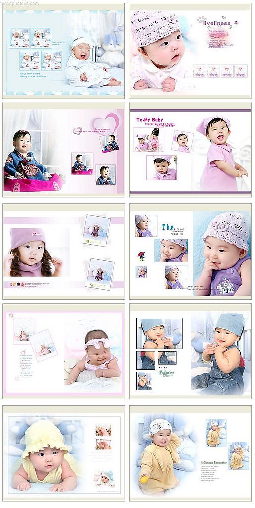 兒童攝影PSD模板淡雅韓風,可做兒童相冊,也可做個人寫真,淡雅又清新。